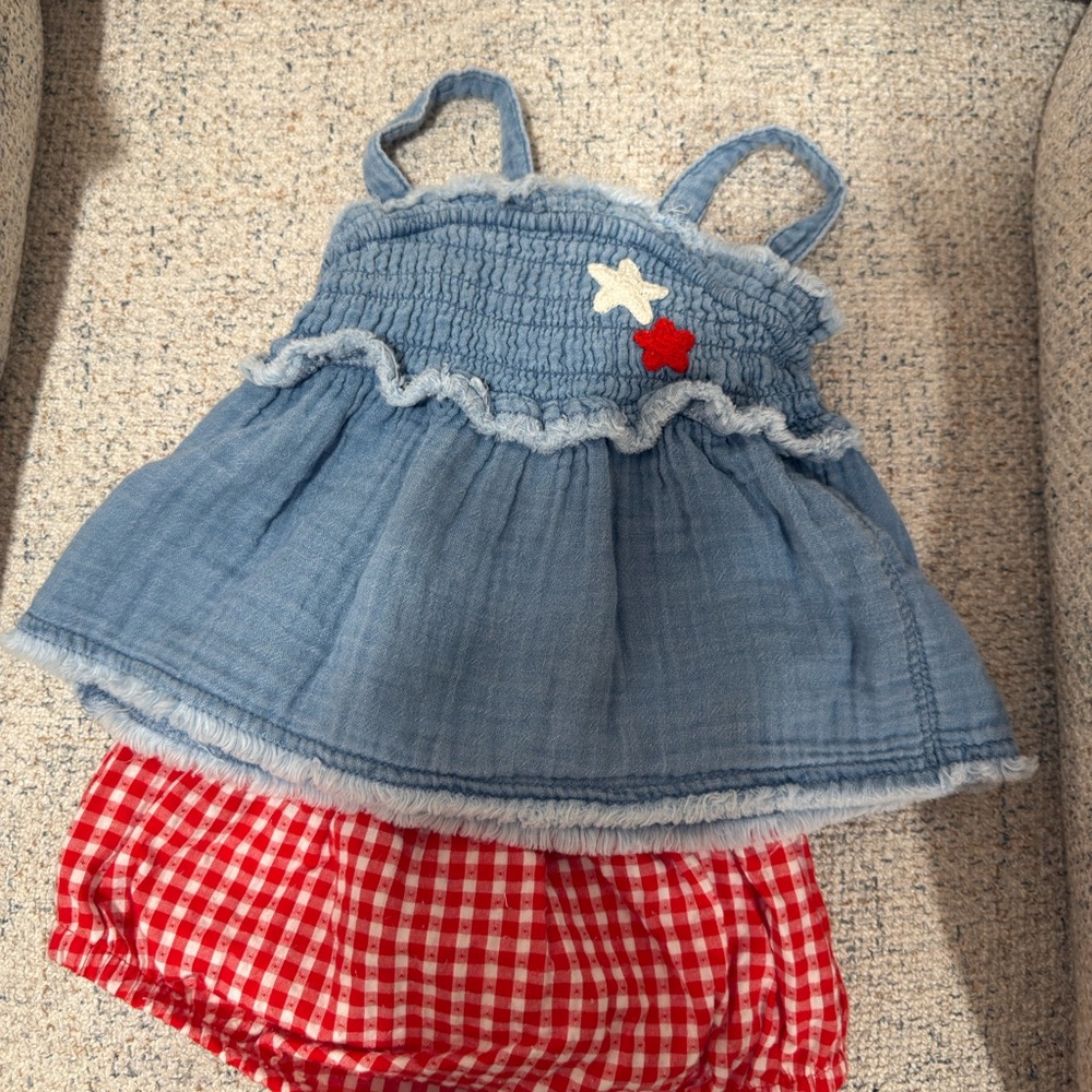 Cat & Jack Blue and Red Diaper Cover Set